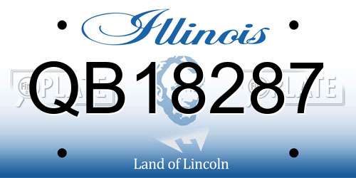 QB18287 Illinois License Plate