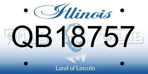 QB18757 Illinois License Plate