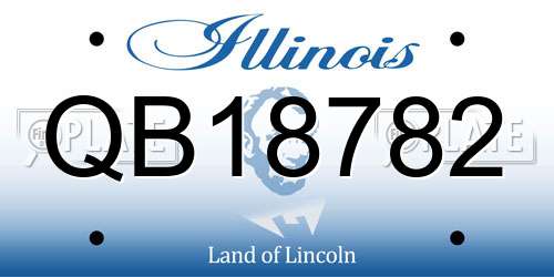 QB18782 Illinois License Plate