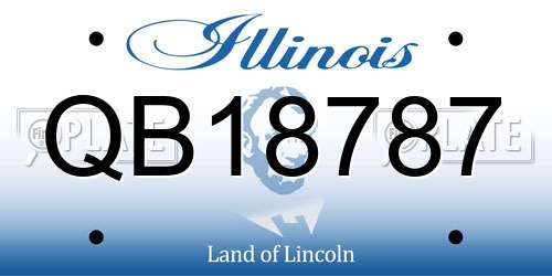 QB18787 Illinois License Plate