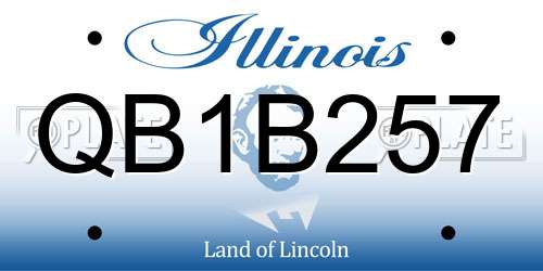 QB1B257 Illinois License Plate