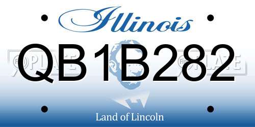 QB1B282 Illinois License Plate