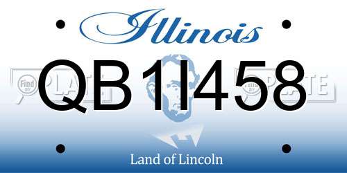 QB1I458 Illinois License Plate