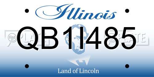 QB1I485 Illinois License Plate