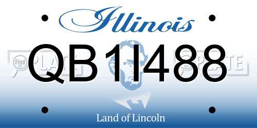 QB1I488 Illinois License Plate