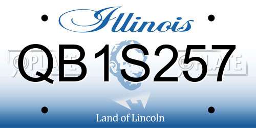 QB1S257 Illinois License Plate