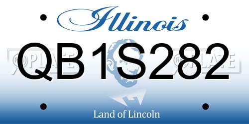 QB1S282 Illinois License Plate