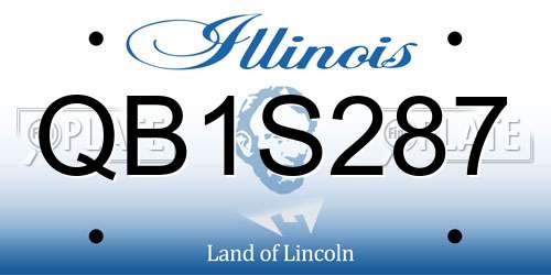 QB1S287 Illinois License Plate