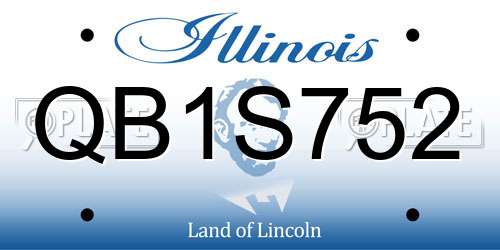QB1S752 Illinois License Plate