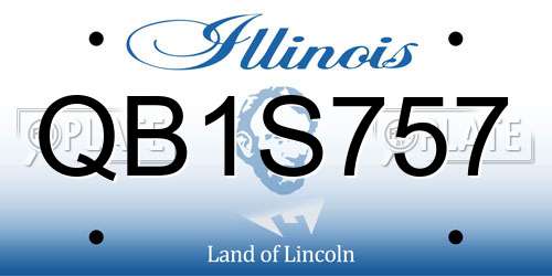 QB1S757 Illinois License Plate