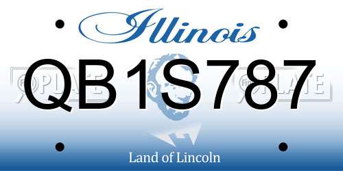 QB1S787 Illinois License Plate