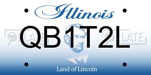 QB1T2L Illinois License Plate