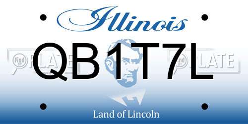 QB1T7L Illinois License Plate
