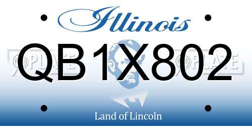 QB1X802 Illinois License Plate