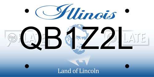 QB1Z2L Illinois License Plate