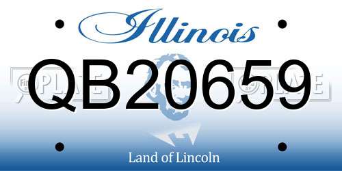 QB20659 Illinois License Plate