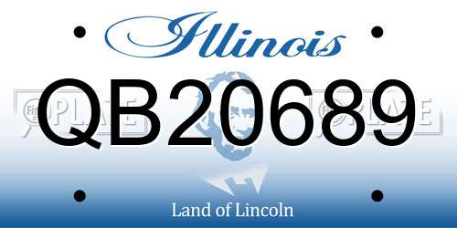 QB20689 Illinois License Plate