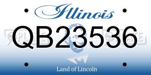 QB23536 Illinois License Plate