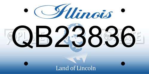 QB23836 Illinois License Plate