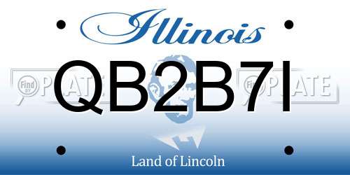 QB2B7I Illinois License Plate