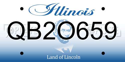 QB2O659 Illinois License Plate