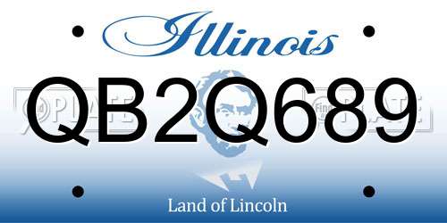 QB2Q689 Illinois License Plate