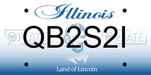 QB2S2I Illinois License Plate