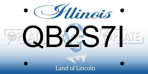 QB2S7I Illinois License Plate