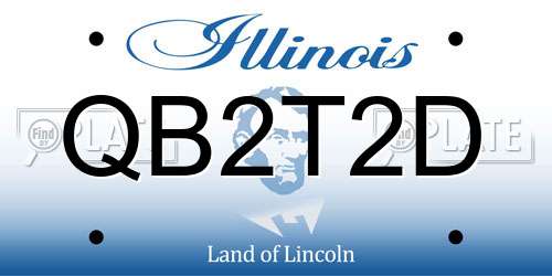 QB2T2D Illinois License Plate