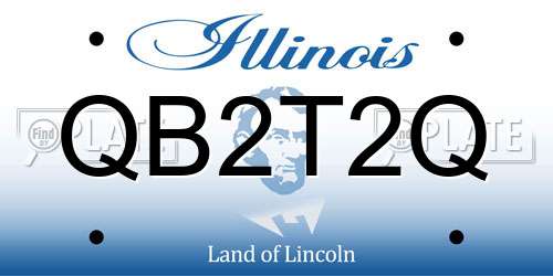 QB2T2Q Illinois License Plate