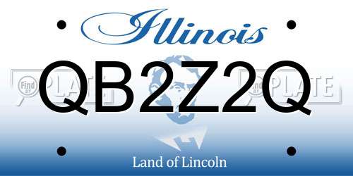 QB2Z2Q Illinois License Plate