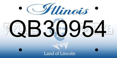 QB30954 Illinois License Plate