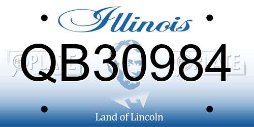 QB30984 Illinois License Plate