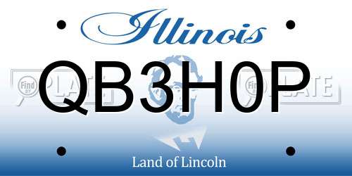 QB3H0P Illinois License Plate