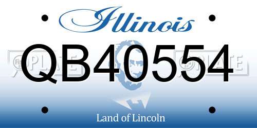 QB40554 Illinois License Plate
