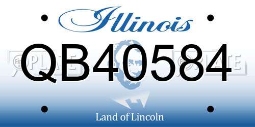 QB40584 Illinois License Plate