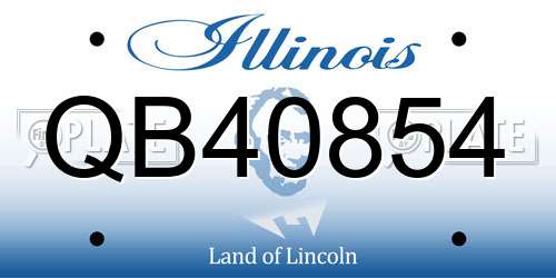 QB40854 Illinois License Plate