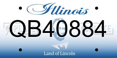 QB40884 Illinois License Plate