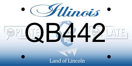 QB442 Illinois License Plate