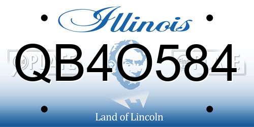 QB4O584 Illinois License Plate