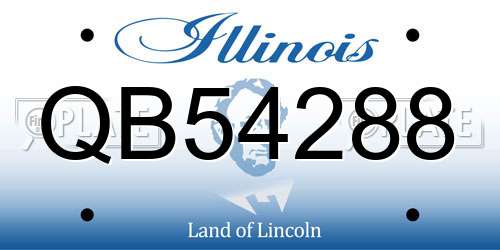 QB54288 Illinois License Plate