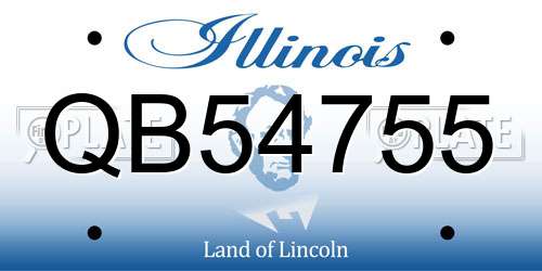 QB54755 Illinois License Plate