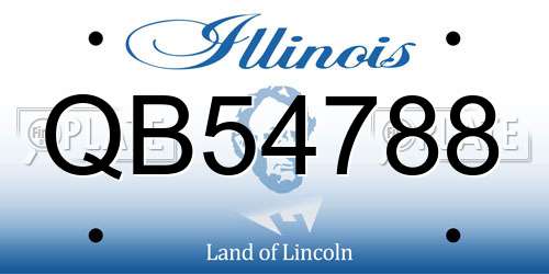 QB54788 Illinois License Plate
