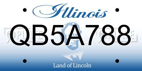 QB5A788 Illinois License Plate