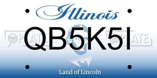QB5K5I Illinois License Plate