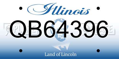QB64396 Illinois License Plate