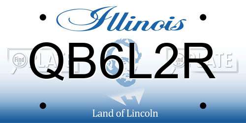 QB6L2R Illinois License Plate
