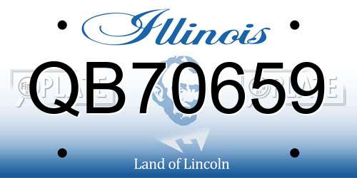 QB70659 Illinois License Plate