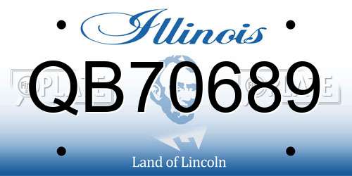 QB70689 Illinois License Plate