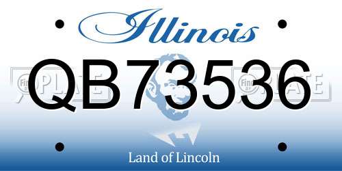 QB73536 Illinois License Plate